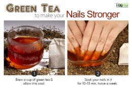 green tea to make nails stronger
